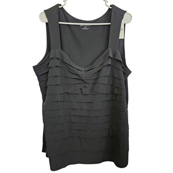 Lane Bryant Tops - NWT Lane Bryant Sleeveless Layered Black Top Size 18/20 (1X)